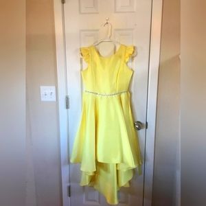 Satin Rare Editions dress, Size 14, Yellow